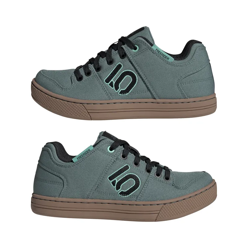 Five Ten Freerider Canvas Womens Mountain Bike Shoes - Hazy Emerald-10